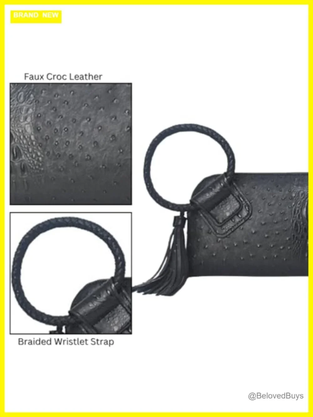 NGIL Faux Leather Mini Wristlet Purse Women's Travel Clutch Bag